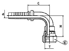 Фитинг JIC (г) 90°