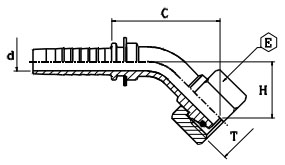 Фитинг DKOL (г) 45°