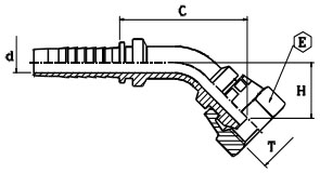 Фитинг BSP (г) 45°