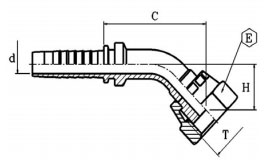 Фитинг ORFS (г) 45°