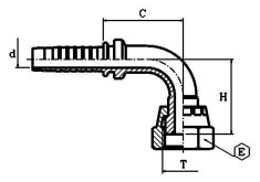 Фитинг ORFS (г) 90°