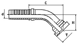 Фланец SF 6000 45°